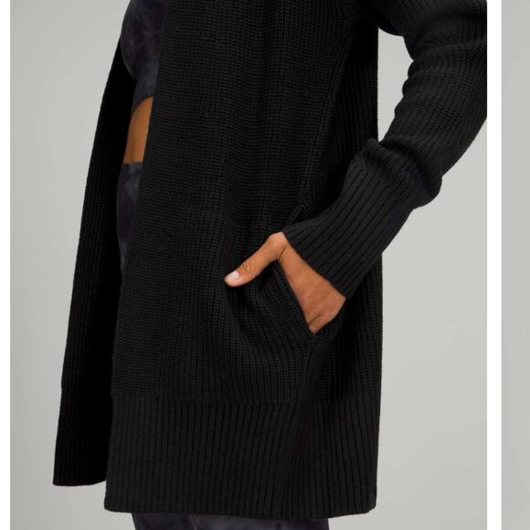 Lululemon Cashlu Sweater Wrap - Black - Picture 3 of 6